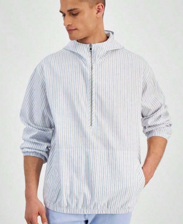 178 Полосатая куртка с капюшоном на молнии Michael Kors повседневная расслабленная толстовка с капюшоном Белая Маленькая 23090₽