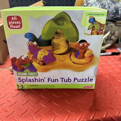 2000 MATTEL SESAME STREET BATH TUB PUZZLE splashin fun tub ELMO