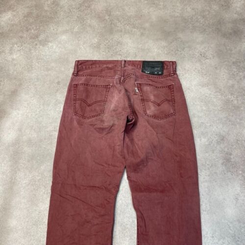 Levis Denim Jeans Mens 30" Baggy Relaxed Fit USA Vintage Trousers, Burgundy - Picture 7 of 11