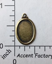 21533        4 Pc Lot Brass Oxidized 14x10 Setting Jewelry Finding