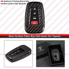 For Toyota Camry Highlander Corolla GR86 Rav4 Carbon Fiber Key Fob Case Cover