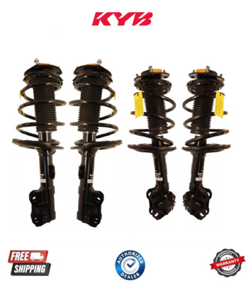 Complete KYB Front & Rear Suspension Strut and Coil Spring for Camry 12-17