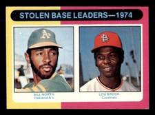 1975 Topps Baseball #309 Stolen Base Leaders Brock EX *d5