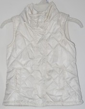 babyGAP Girls Size XS (4-5) Cream Fully-Lined Quilted Puffer Vest