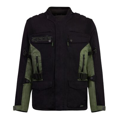 Spada Ascent V3 CE AA Textil Motorradjacke Herren schwarz grün