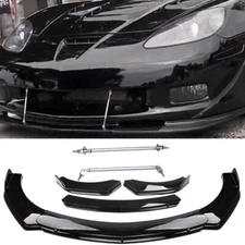 Front Bumper Lip Splitter Spoiler Body Kits Glossy Black For Pontiac Firebird