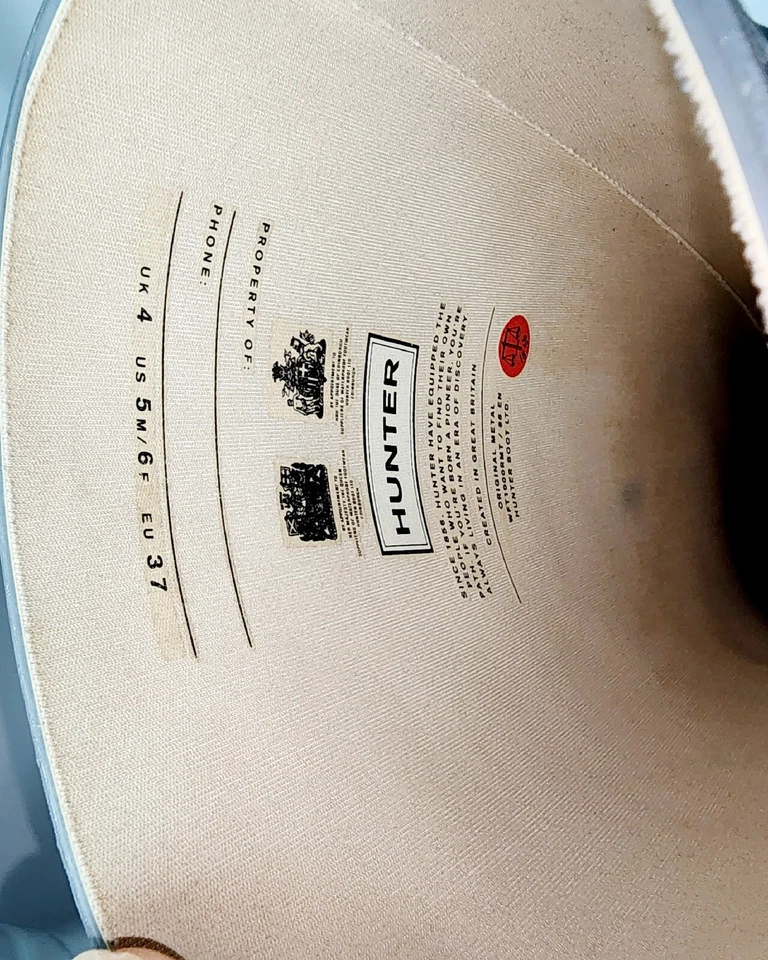 Hunter Tall Barn 雨靴银色美国 6 码女式花式 LAFF 选美 T&T — 第 3/4 张图片