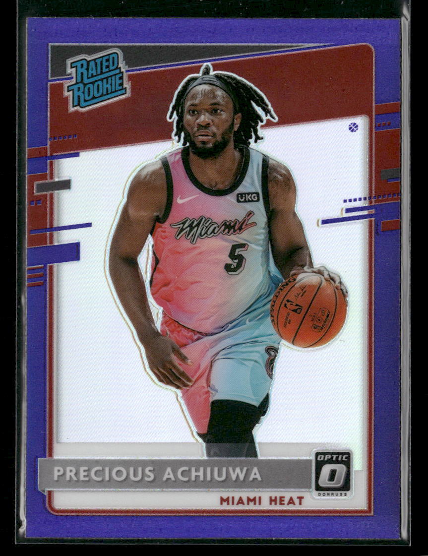 2020-21 Donruss Optic Precious Achiuwa #170 Purple RC Miami Heat