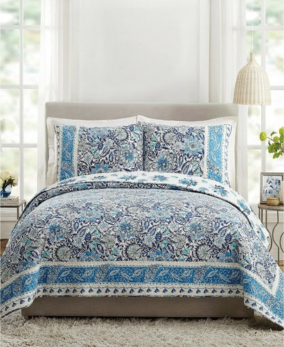 3PC Dena Home Bisou Floral Queen Quilt Set - Picture 3 of 3
