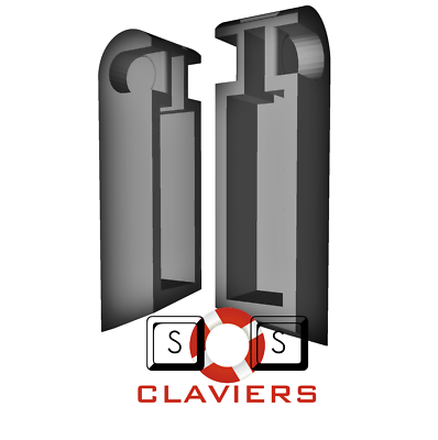Support Piano Pieds De Rechange Pour Clavier Logitech UltraX Media Desktop - Noir - Modèle Y-RR63 Pièce Rechange Clavier