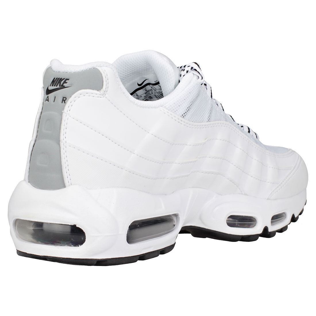 Nike Air Max 95 Para Hombre Blanco Negro Malla Sintético & Malla Negro Zapatillas 348777 Nike Air Max 95 Para Hombre Blanco Negro Malla Sintético & Malla Negro Zapatillas 348777