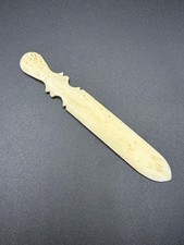 Brieföffner Bein Schnitzerei Handarbeit schlichte Form