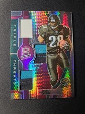 2023 Panini Spectra - Fred Taylor Triple Threats 3 Color Patch #4/15 SSP JAGUARS