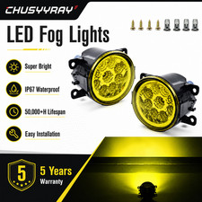 Pair Bumper Led Fog Lights Yellow Amber For Subaru Forester 2014 2015-2018