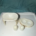 Vintage salt and pepper shakers with sugar stand. ￼ — photo 3