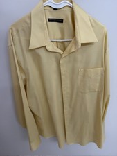 Geoffrey Beene Wrinkle Free Sateen Long Sleeve Dress Shirt Gold Xxl 18 34/35