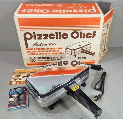 Vintage Vitantonio Pizzelle Chef Automatic No. 300 w/ Box & Paperwork *OPEN BOX*