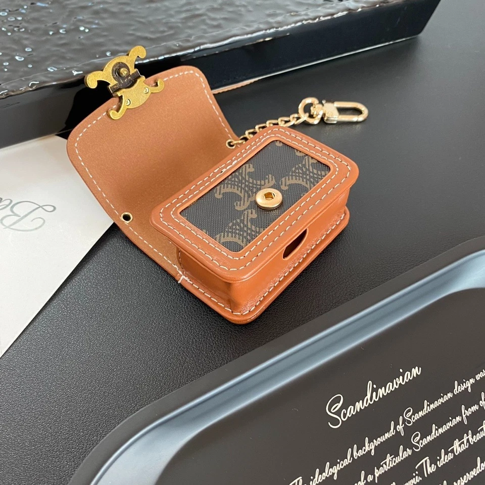 Ударопрочный кожаный чехол для AirPods поколения 4/3 AirPods Pro 3 2 1 - Изображение 4 из 4