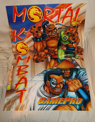 Mortal Kombat 1 Poster Arcade Poster 19 3/4 X30 Inches Folded GamePro