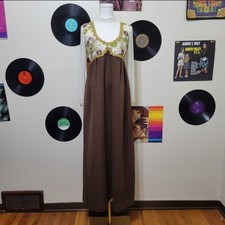 70s Vintage Floral Maxi Dress