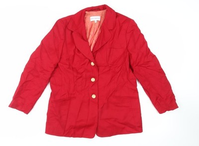 Graues Osbourn Damen Sakko Blazer rot Größe 18 geknöpft - Vintage