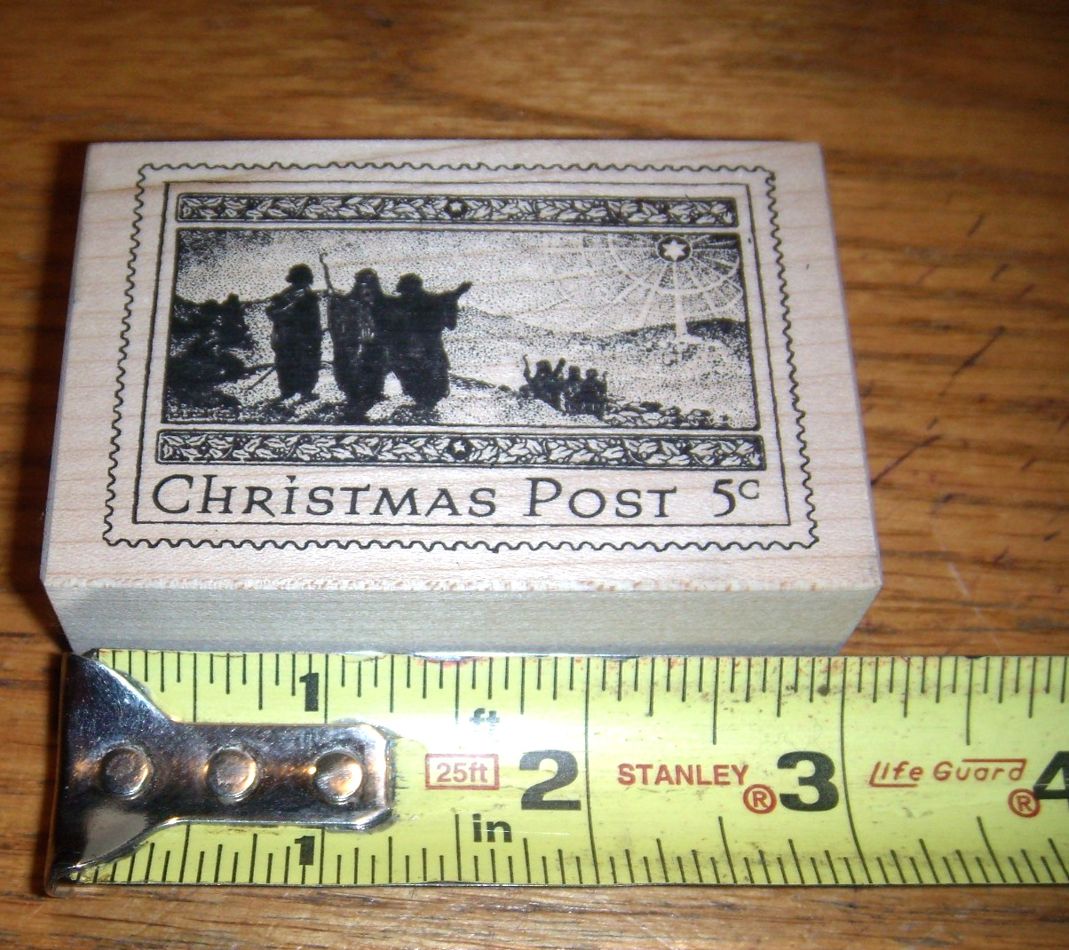 STAMPA ROSA CHRISTMAS STAMP ( 3 WISE MEN ) WOOD STAMP  NEW FREE SHIP 2000
