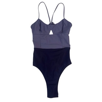 Summersalt Size 4 Blue The Swan Dive One Piece Bathing Suit Beach Vacation