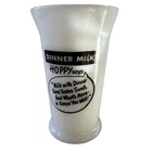 VTG 1950s Hopalong Cassidy Kids’ “Hoppy Says” White Glass Milk Tumbler 5”, VGC