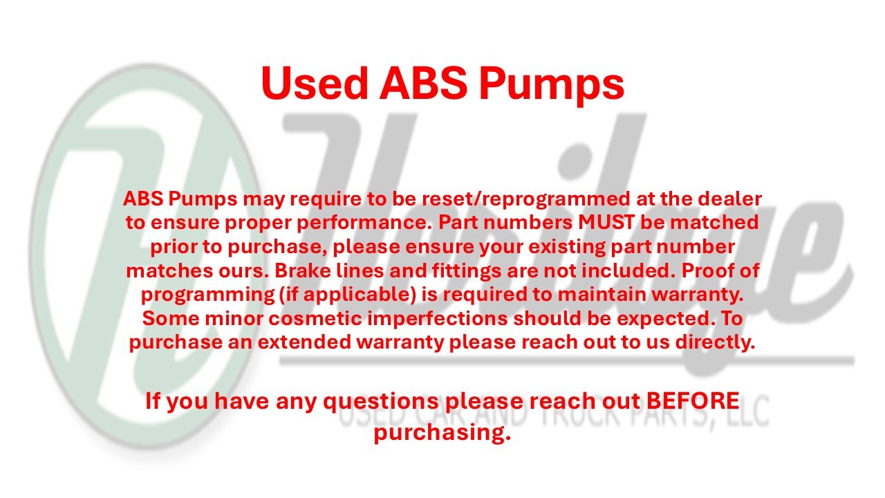 Anti Lock Brake Pump ABS Sequential RWD PN: 0130108101 OEM 02 Maserati Spyder CC