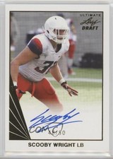 2016 Leaf Ultimate Draft 1990 Gold 48/50 Scooby Wright III #BA-SW1 Auto 0af
