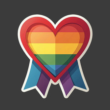 Gay pride sticker vinyl decal equality awareness support rainbow ribbon flag