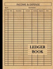 Ledger Book: Income and Expense Log Book for Small Business and Personal Finance