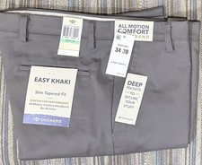 NWT Men's Dockers Easy Khaki w Stretch Slim Fit Comfort Waistband Deep Pockets