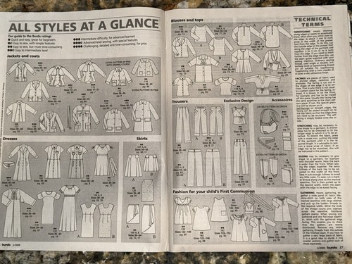 Complete 2009 BURDA Style Magazine 600 PATTERN Huge Lot ENGLISH 1-12 Women UNCUT - Picture 9 of 17