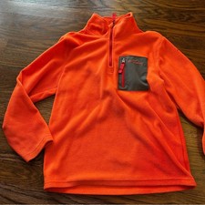 Boys Eddie Bauer Quest orange quarter-zip fleece pullover sweater