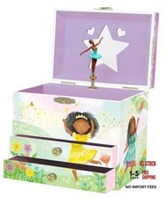 Musical Ballerina Jewelry Box for Girls - Kids Dancing Ballerina Little Queen