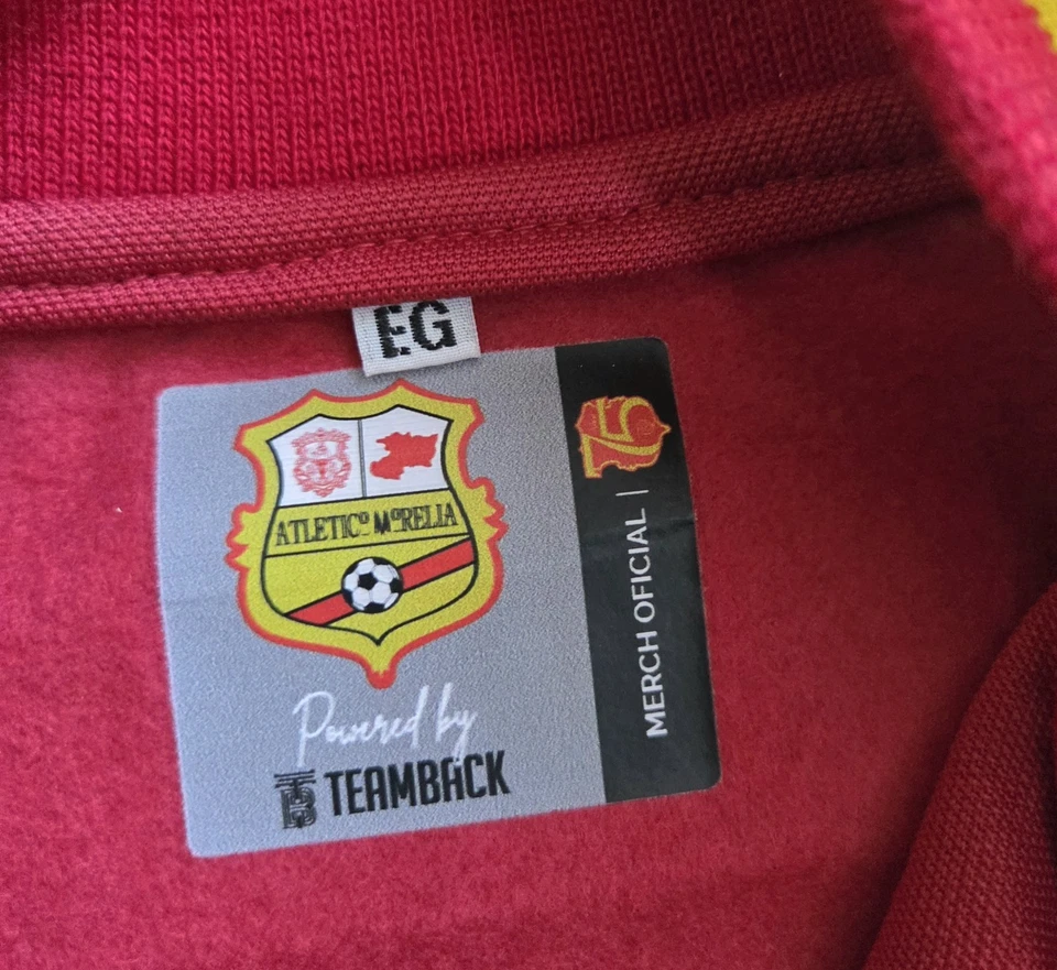 Teamback Atlético Morelia 75 Aniversario Fútbol Fútbol Chaqueta Universitaria Hombres XL Foto 3 de 4