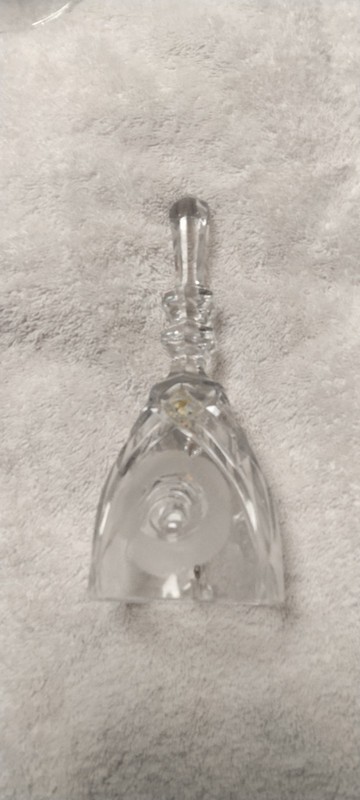Vintage Heavy Cut Crystal Bell ~ 6-7” Tall ~ 26 oz Estate Piece ~ Pristine No C