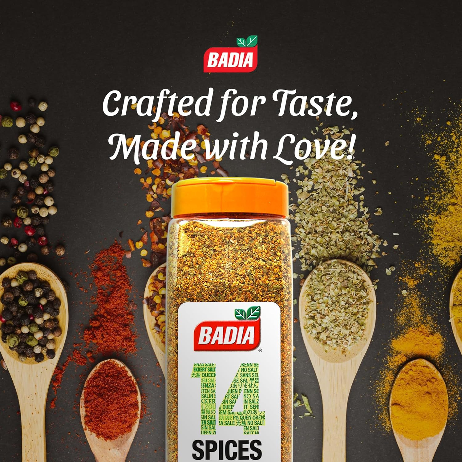 14 Spices Salt-Free All Purpose Seasoning, 20 Oz - Savory Blend of Garlic, Onion