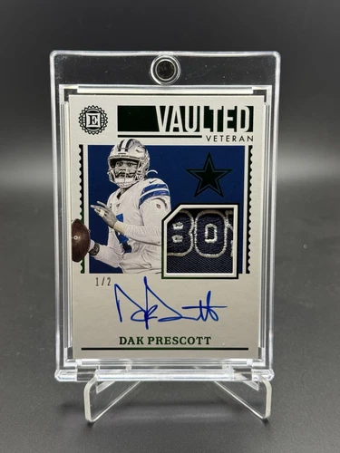 2021 Encased Dak Prescott /2 🔥 Vaulted Veteran Signatures Nasty Game Worn Patch