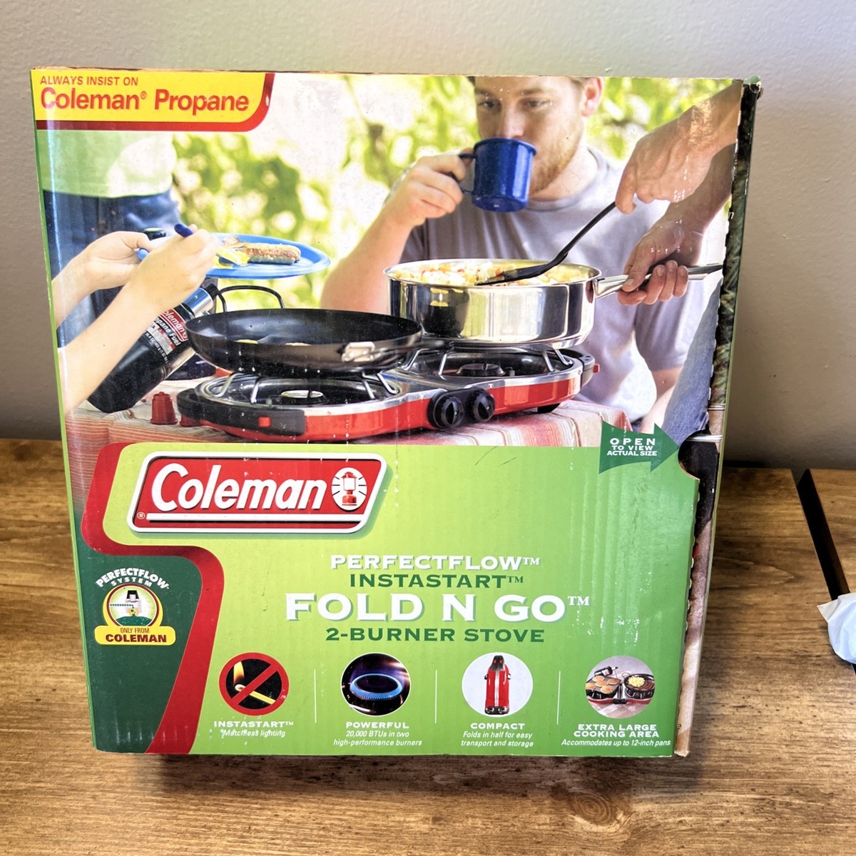 Coleman Fold N Go Perfect Flow Propane Stove 2 Burner Instastart