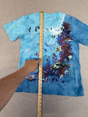 Liquid Blue T Shirt Mens M Blue Sea Ocean Creatures Tie Dye 2006 Y2K Vintage - Picture 15 of 22