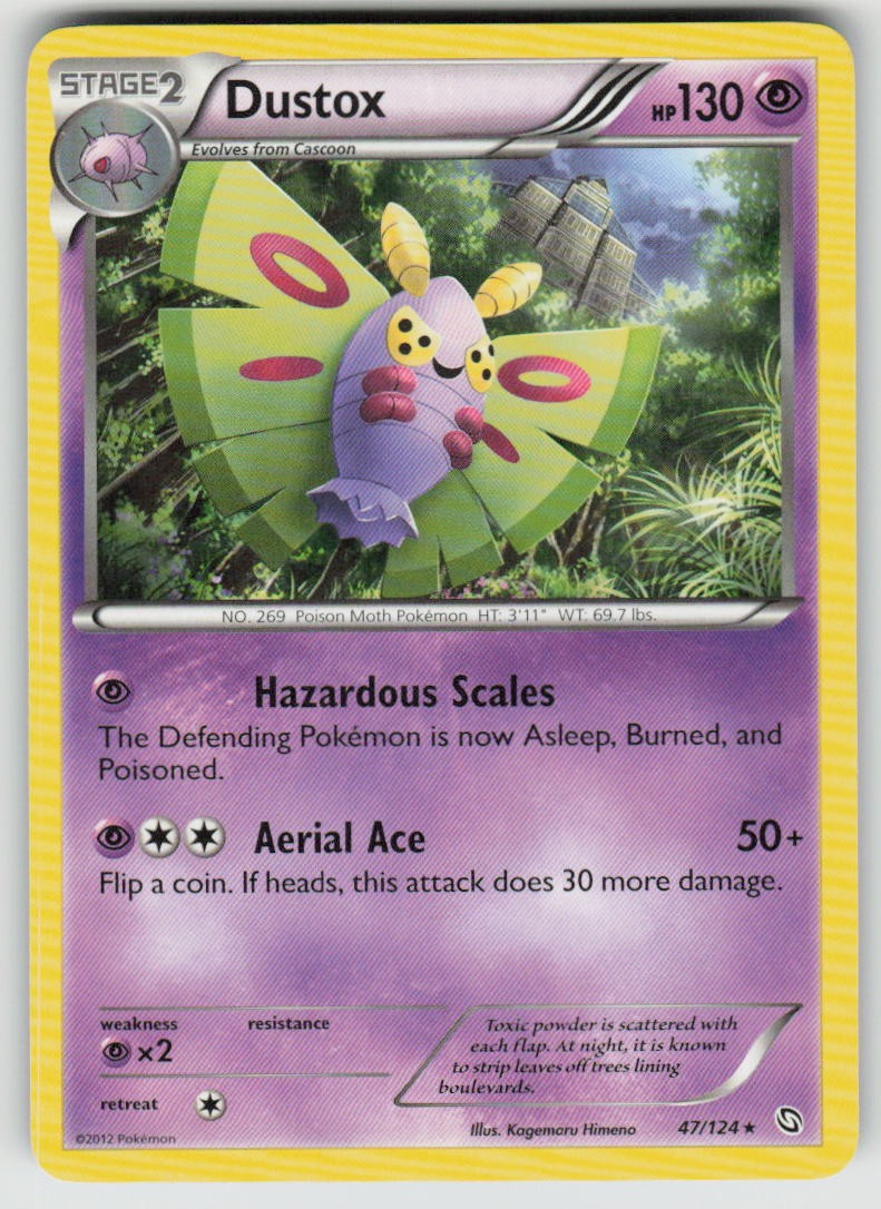 Dustox 47/124 Rare Dragons Exalted Pokemon Lightly Played