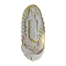 Bénitier Porte-Eau Bénit Figurine Sculpture Murale Catholique Statue pour