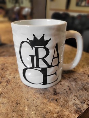 GRACE With CROWN  CERAMIC MUG PROCLAIM Your Faith While Sipping Coffee Or Tea