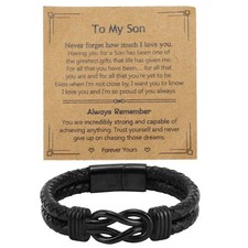 To My Son Bracelet, Leather Braided Bracelet from Mom Dad Love Jewelry Gifts ...