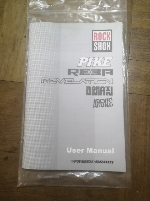 Rockshox Pike Reba Revelation Domain Argyle User Manual