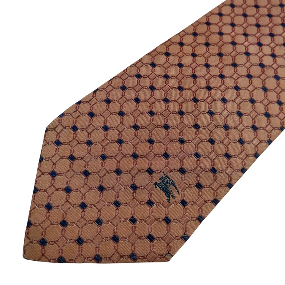 Burberry Tie Silk Pink Geometric Italy (US Import Tax Included) - Image 2 of 4