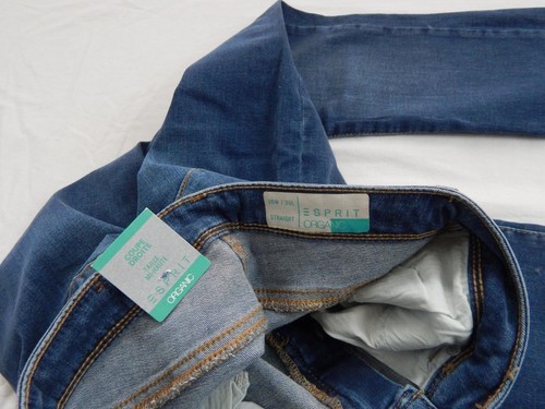 Esprit Straight Jeans Stretch Blue Size 8 Waist 26 Leg 30 W26 L30 Zip Fly (Q7144 - Picture 8 of 9