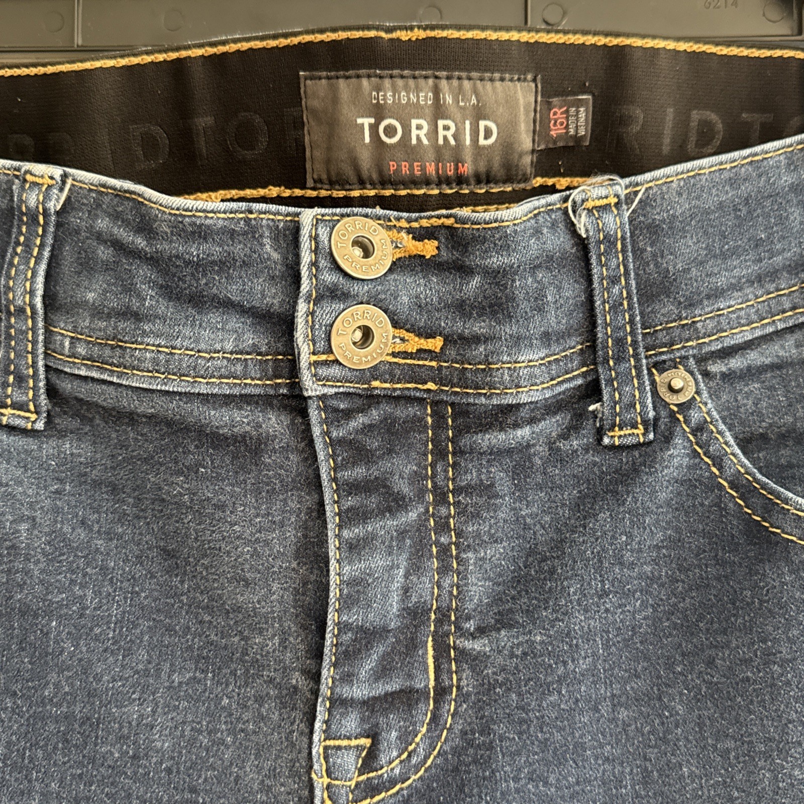 New Torrid Medium Dark Blue Two Button Bombshell … - image 2